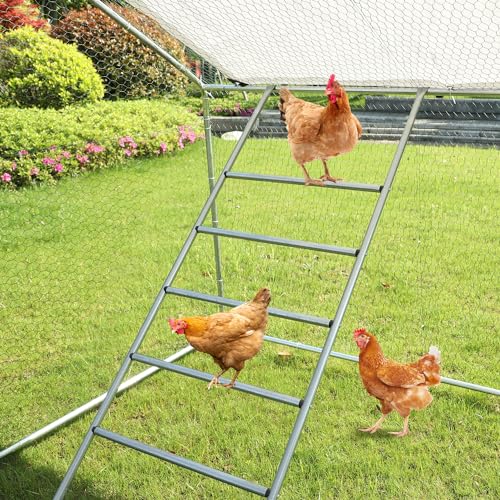 Large Metal Chicken Coop with Anti-UV Cover K88880