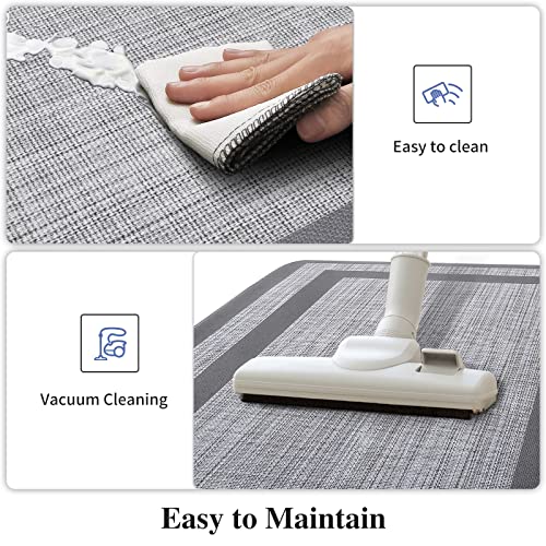 2 PCS Black and Gray Anti-Fatigue Kitchen Mat W774954