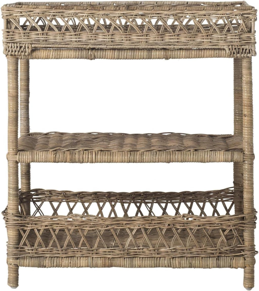 Natural Wicker 3 Tier Accent Table H636302
