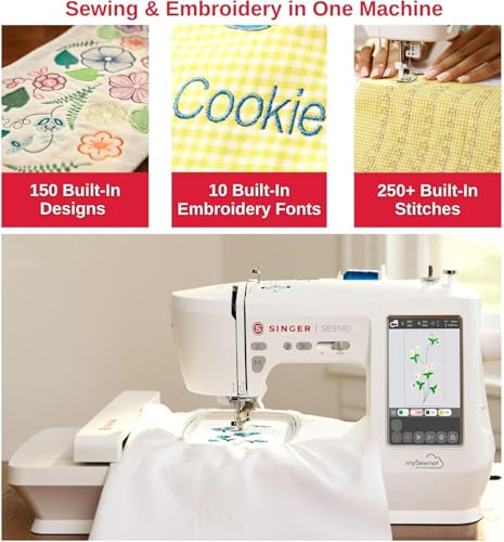 Sewing & Embroidery Machine with 250 Built-in Stitches Q9377