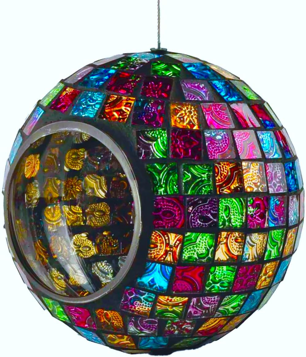Mosaic Glass Hanging Bird Feeder M802