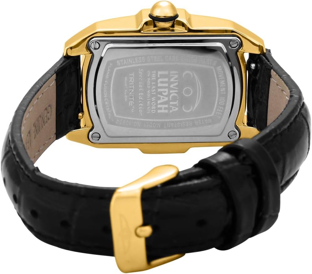 White Mother-Of-Pearl Dial Black Patent Leather Watch E6204