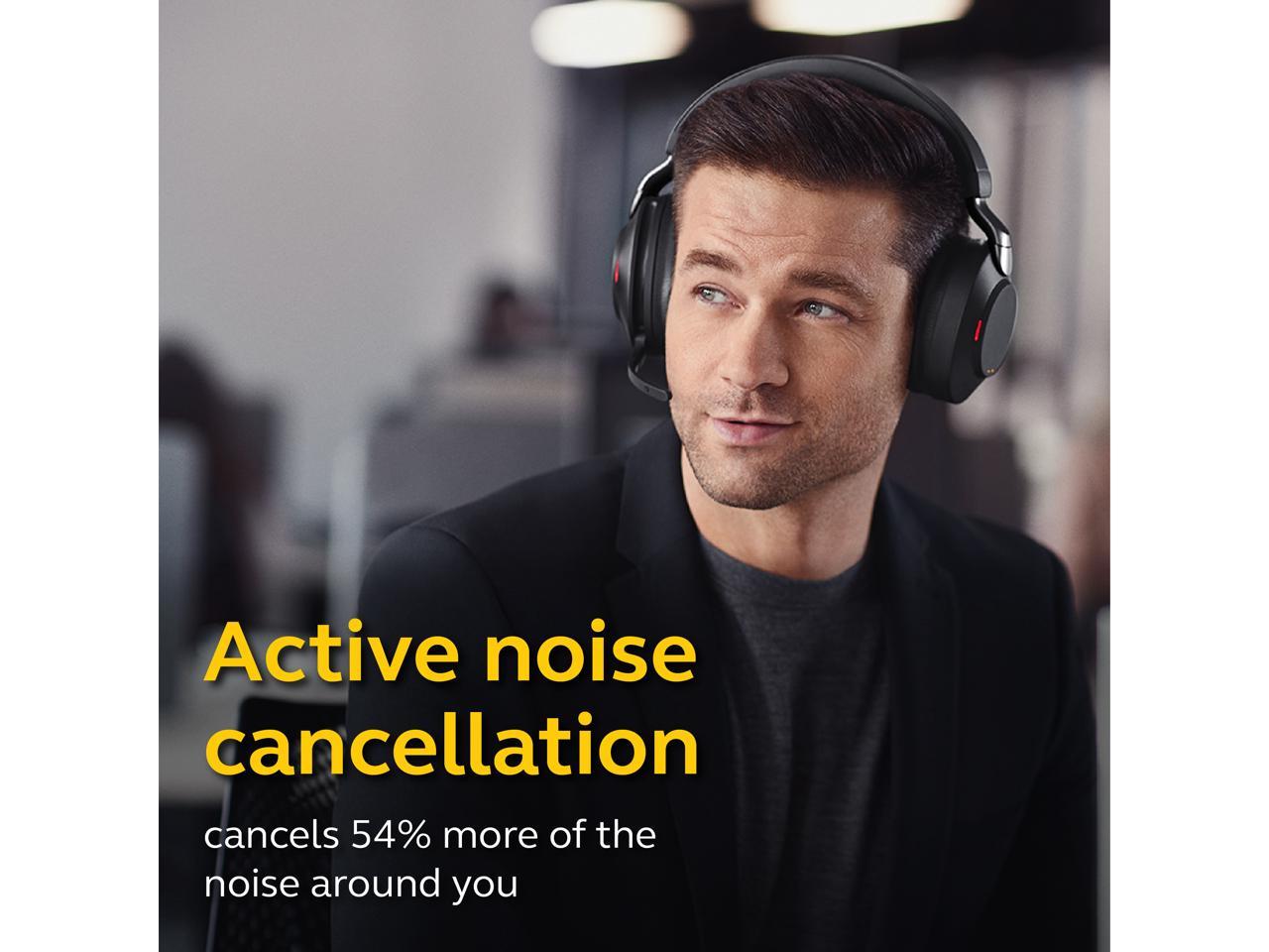 Black Wireless Headset with Noise-Canceling T57686