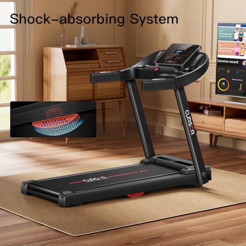 Home Folding Treadmill with Pulse Sensor, 2.5 HP, 7.5 MPH, 265 LBS Capacity T185740