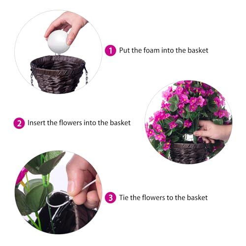 Faux Silk Hanging Flowers Plants Baskets S744