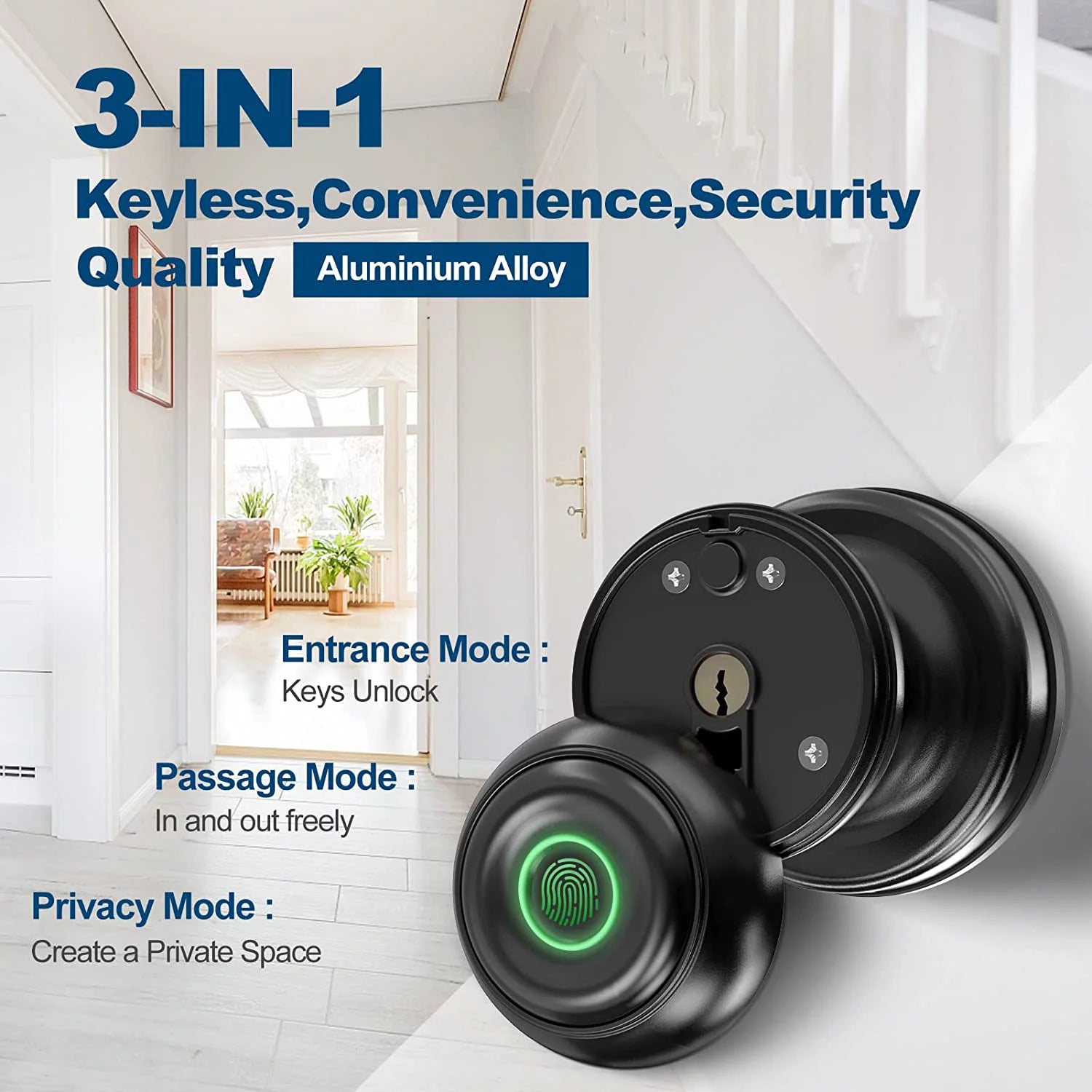 Black Smart Door Lock with App Control Q8630