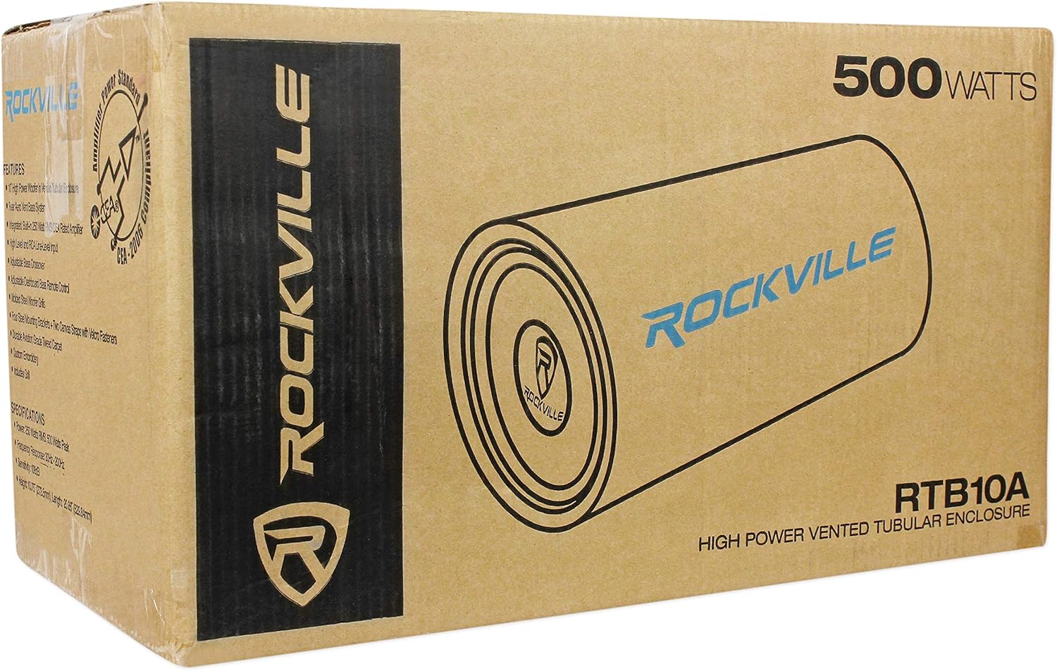 10" 500w Powered Subwoofer Bass Tube with Remote J272