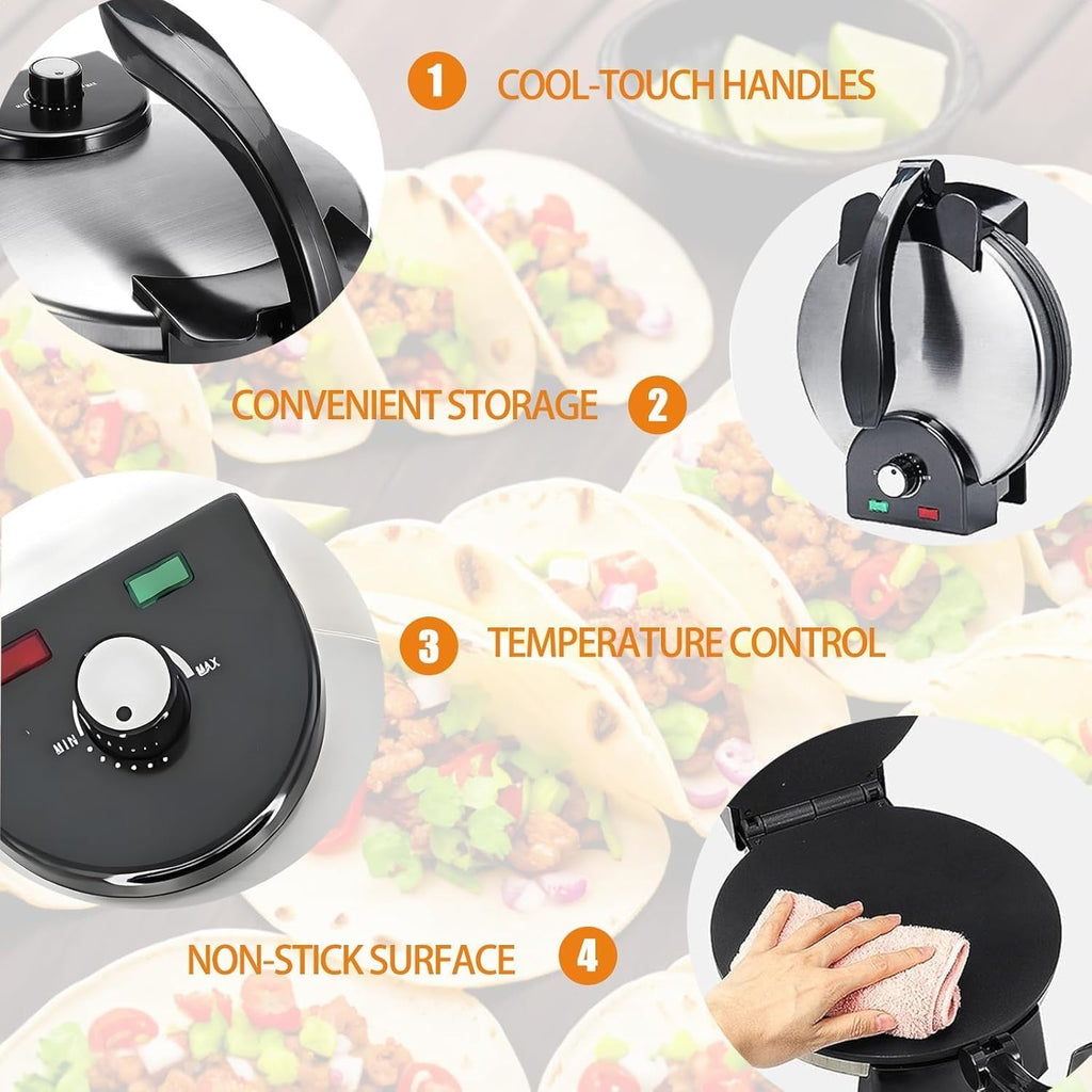 10 Inch Non-Stick Electric Tortilla Maker D90112