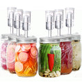 6 Set Stainless Steel Fermenting Lids with Silicone Grommets, Airlocks, Silicone Rings C65007