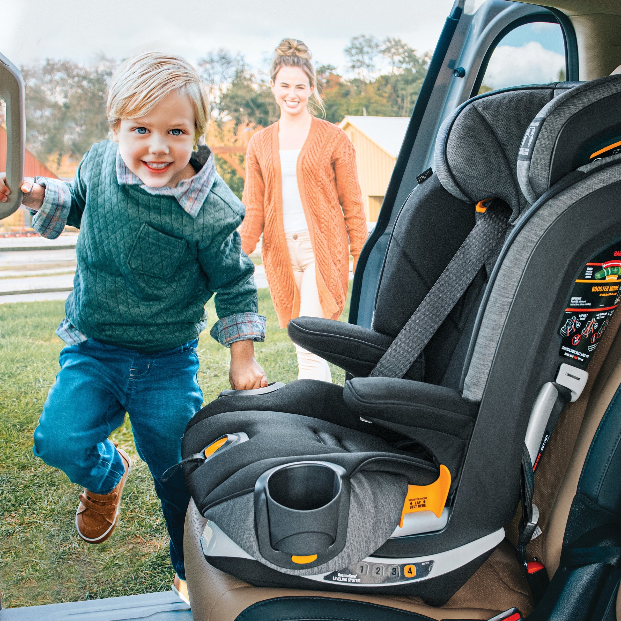 Black Harness + Booster Car Seat S30190