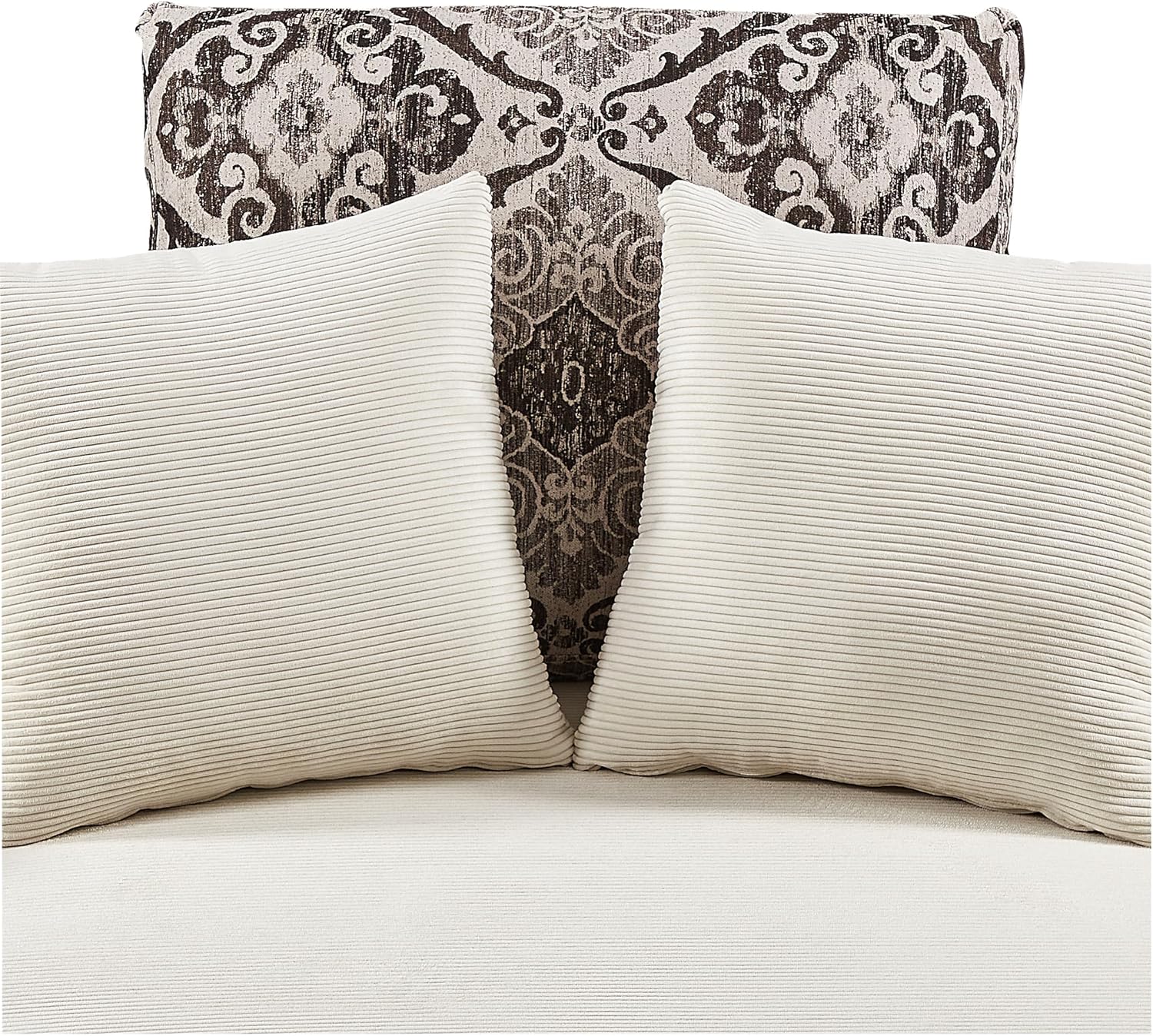 Oversized Corduroy Swivel Barrel Armchair with 5 Detachable Pillows J957