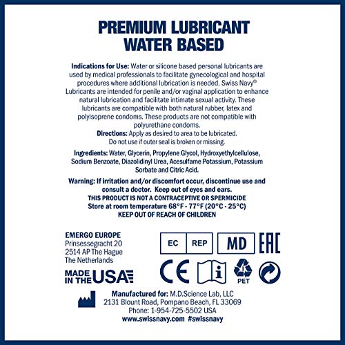 6 Ounce Water Based Unscented Paraben Free Lubricant G5087