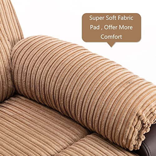 Brown Flannel Fabric Power Recliner Chair J667