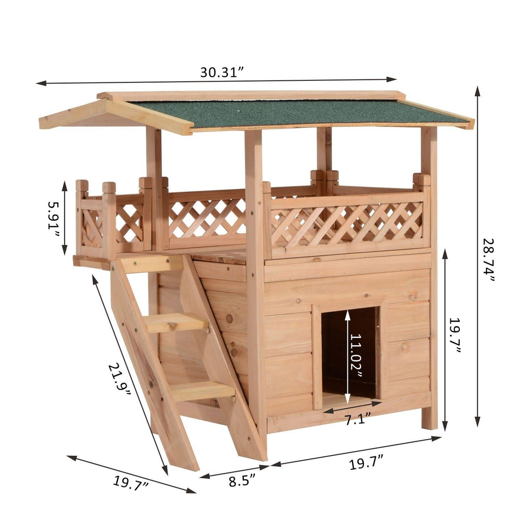 Wooden Pet House Kennel with Roof O10505