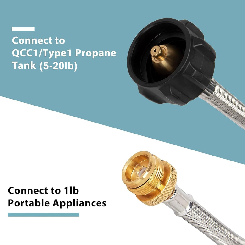Propane Adapter & 5ft Braided Hose N137023