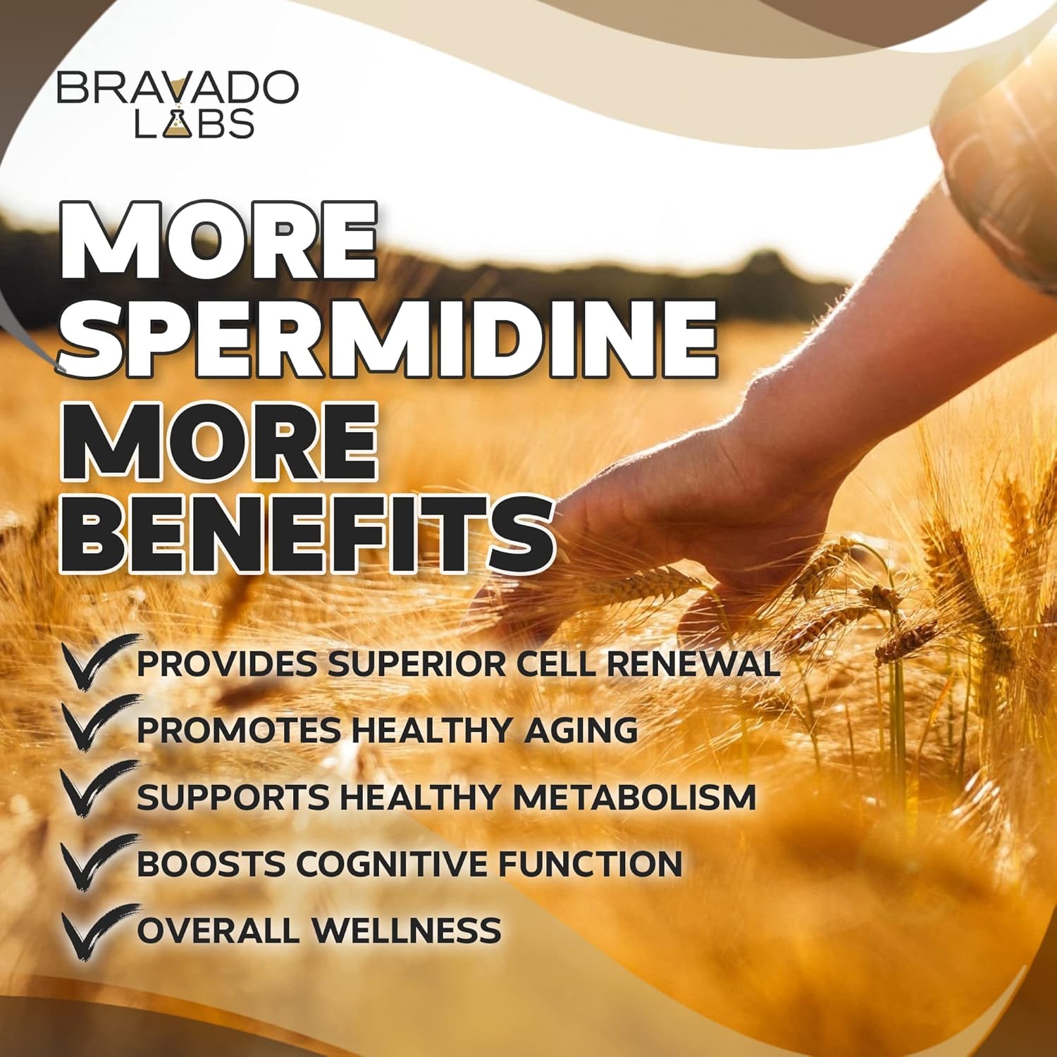 Spermidine Supplement - Wheat Germ Extract with Thiamine - 60 ct W831