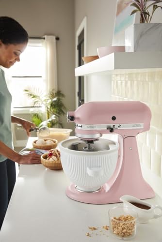 White 2 Quart Ice Cream Maker Attachment for Stand Mixer J1640