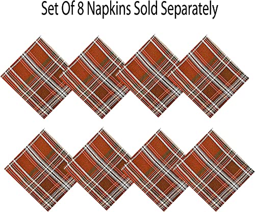 70 Inch Round 100% Cotton Plaid Tablecloth W23065
