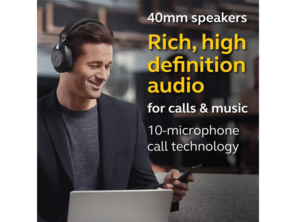 Black Wireless Headset with Noise-Canceling T57686