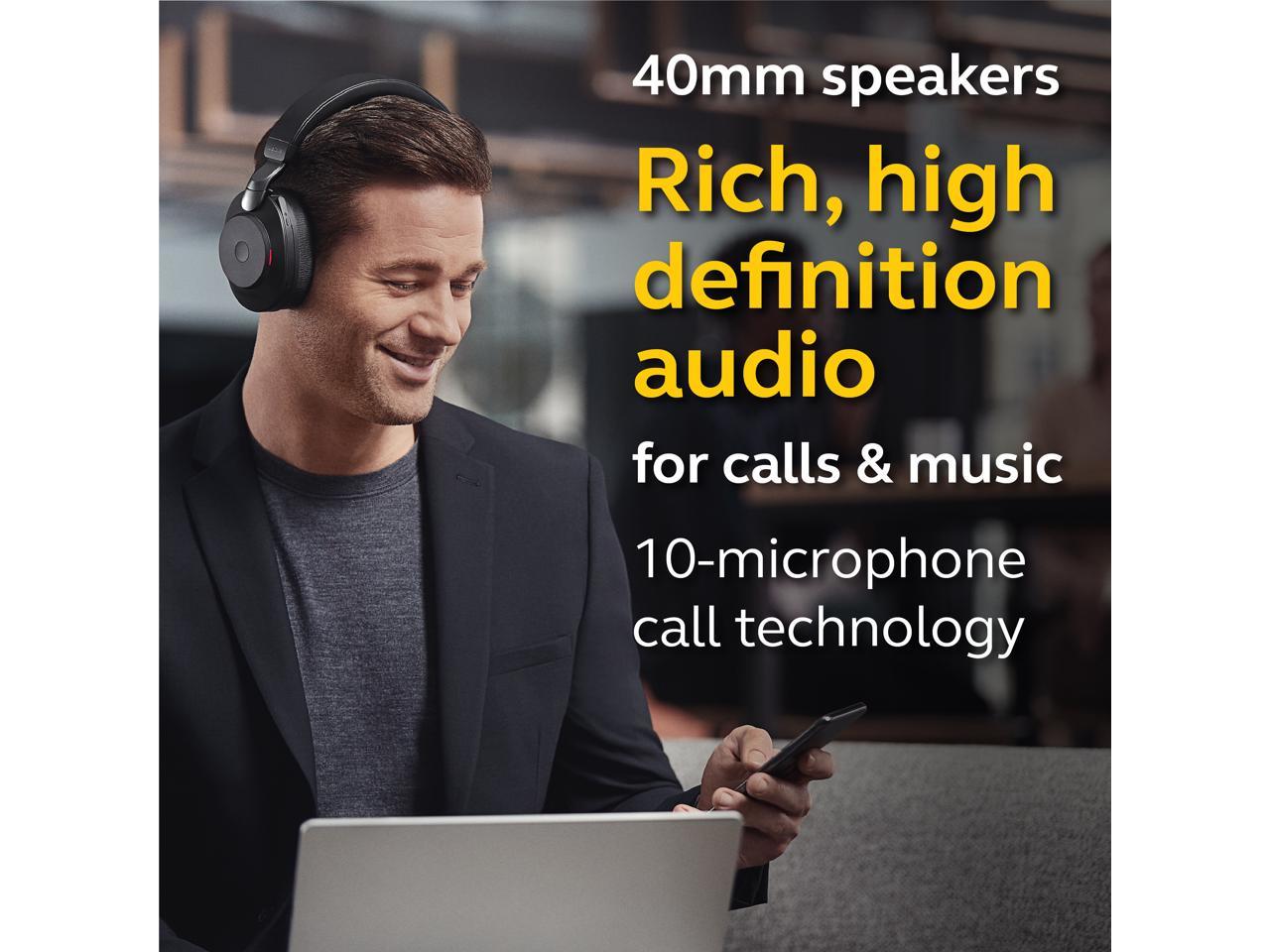 Black Wireless Headset with Noise-Canceling T57686