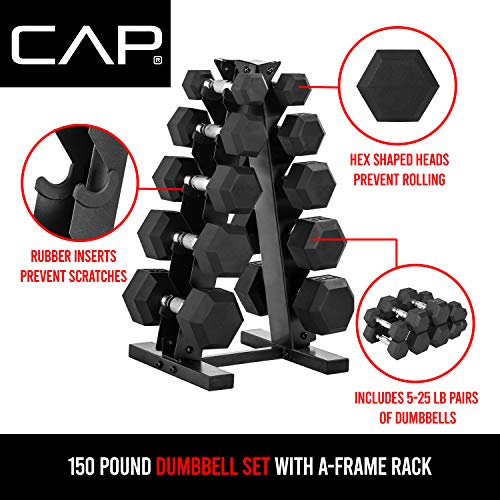 150 LB Dumbbell Set with Rack Q5995