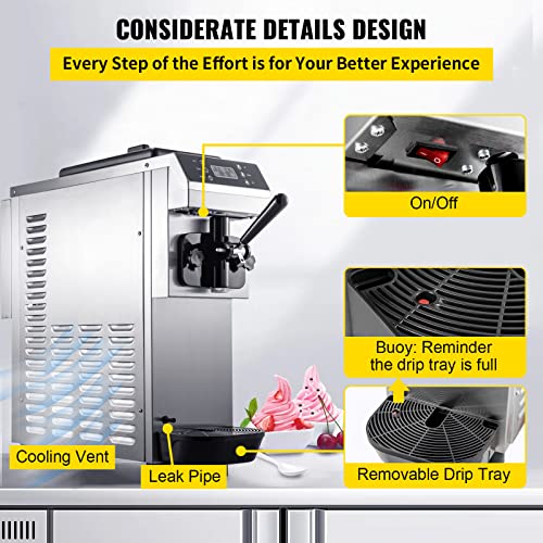 3.4 Gal/H Single Flavor Soft Serve Ice Cream Machine W67879