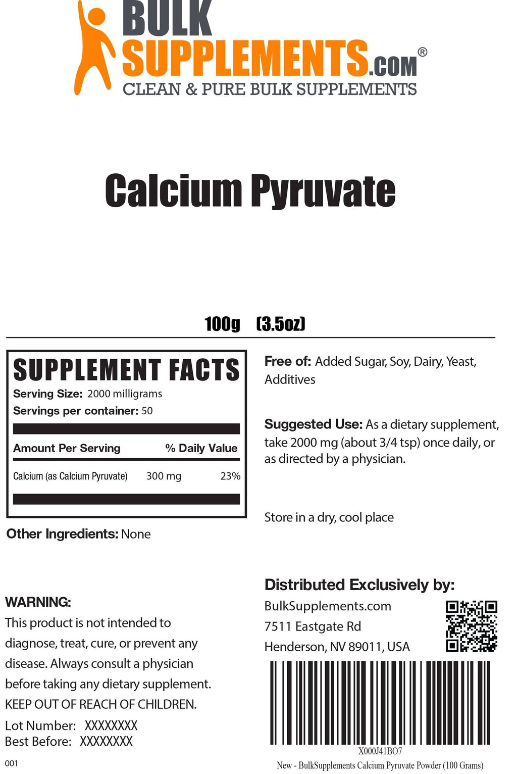 Pure Calcium Pyruvate Powder (5 Kilograms) R792440