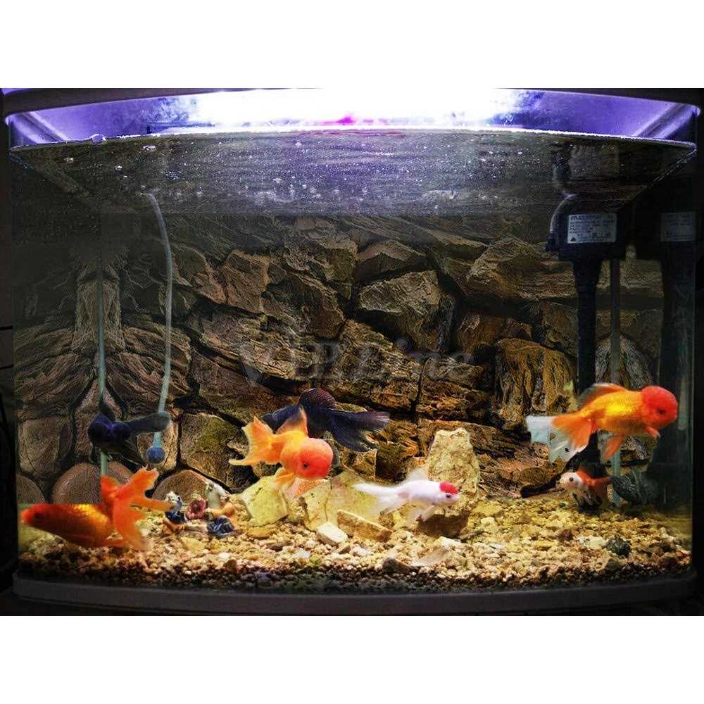 Rock Wall Aquarium Background Poster PVC Fish Tank Decor Landscape I907645