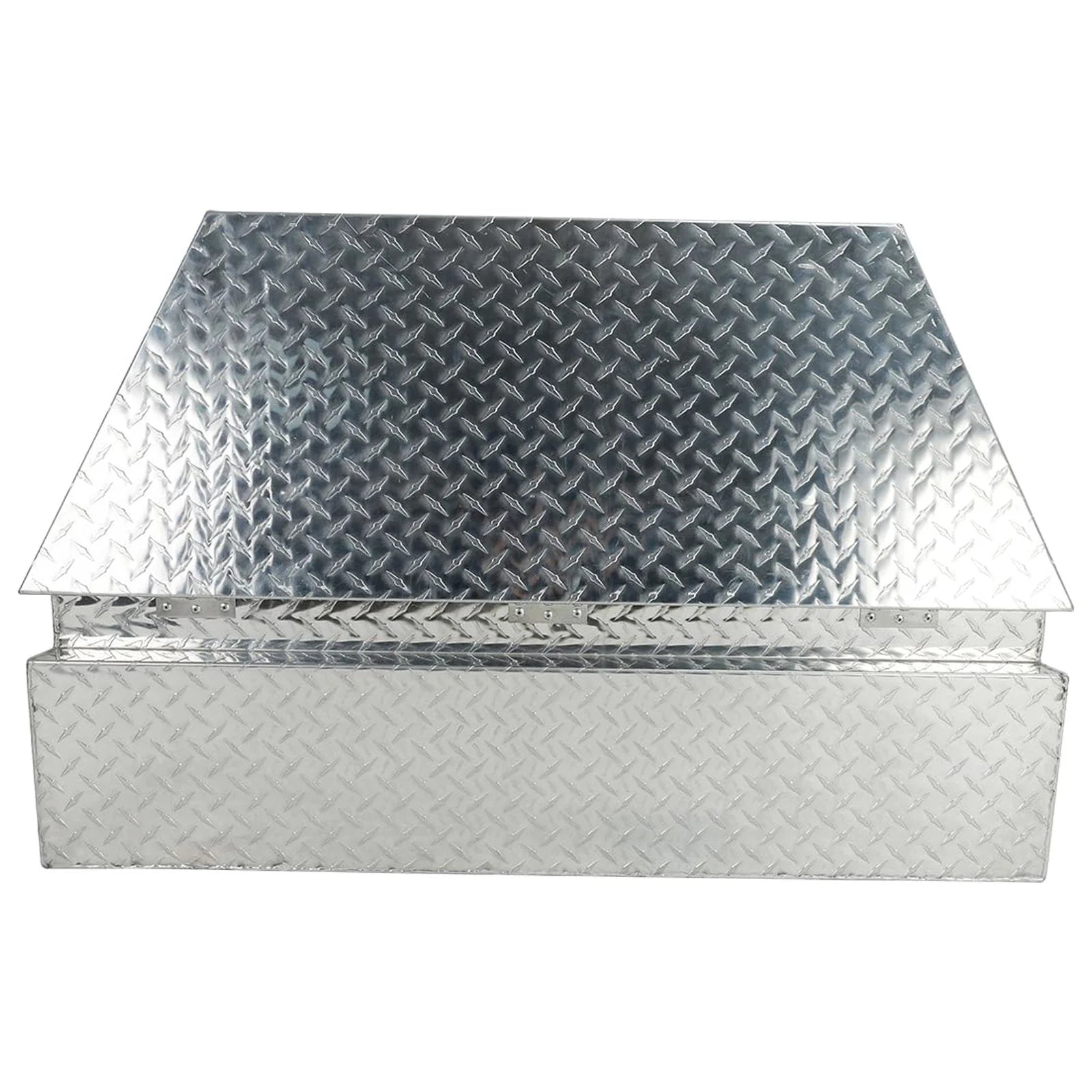 Heavy Duty Aluminum Diamond Plate Trailer Tongue Box with Lock and Keys, Silver, 39 x 16.5 x 12 Inches H6601