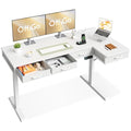 63 Inch L Shaped Electric Standing Desk with Drawers, Height Adjustable, Black G108