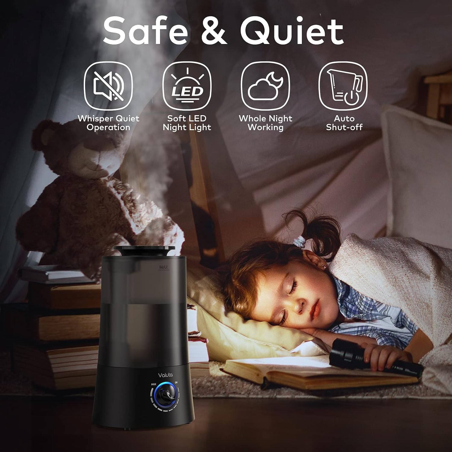 4L Cool Mist Top Fill Ultrasonic Humidifier U378418