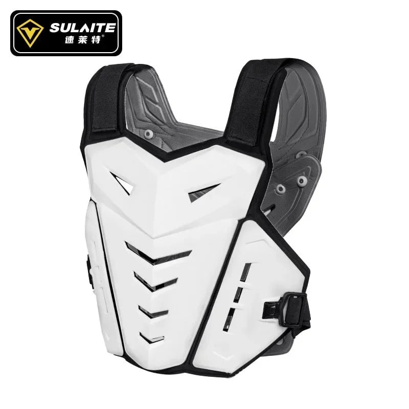 Black Motocross Body Armor Motorcycle Jacket with Back Chest Protector O7101