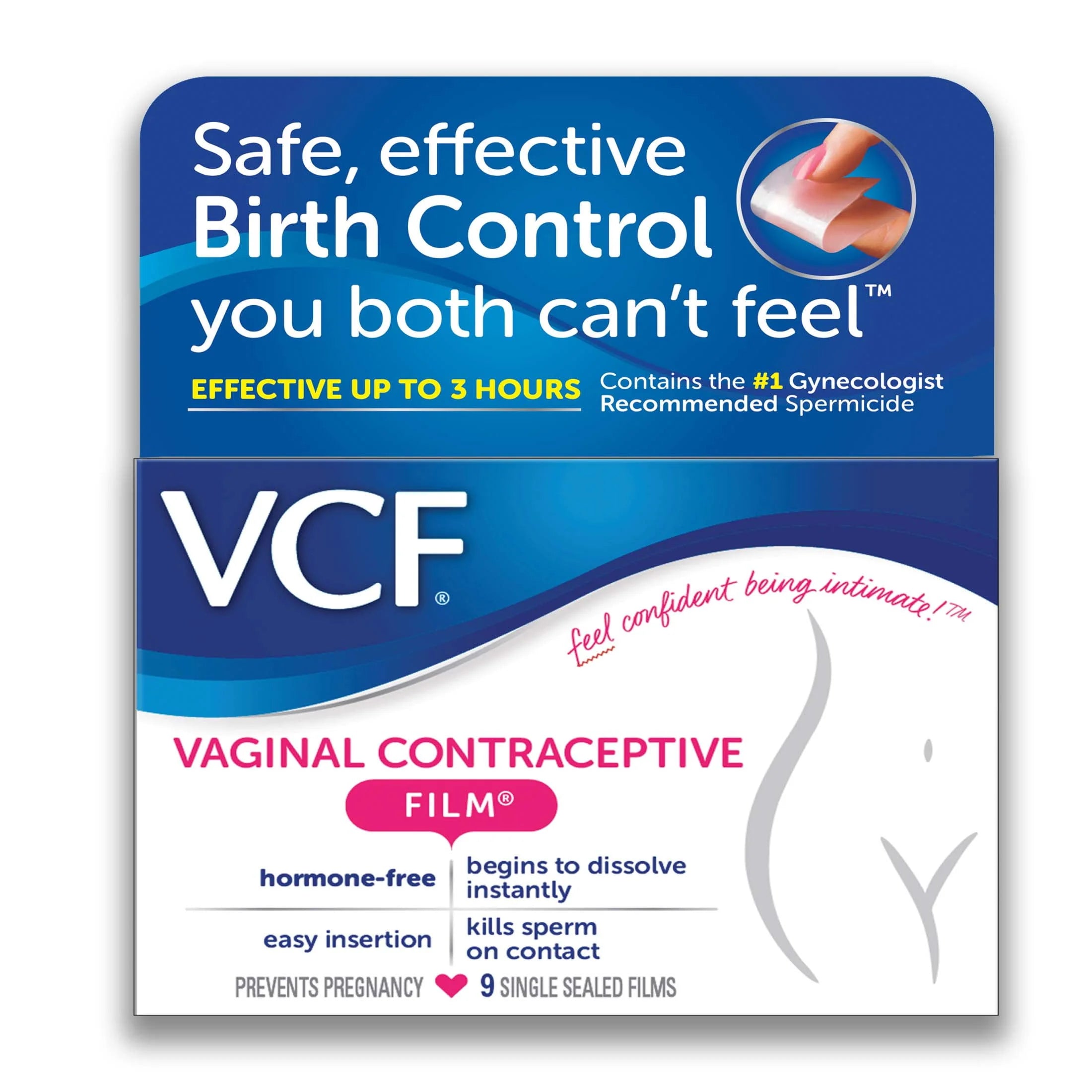 Vaginal Contraceptive Spermicide Film, 9 Ct A45693