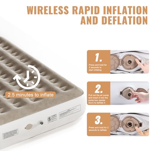 Queen Air Mattress with Built in Pump, 18" P268117