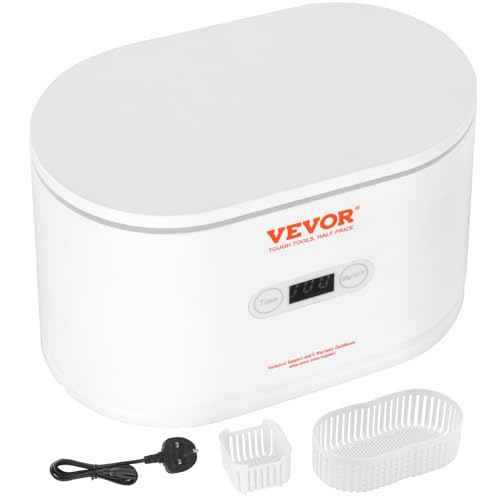 22oz Ultrasonic Jewelry Cleaner with 5 Digital Timer and 2 Cleaning Baskets Z40850