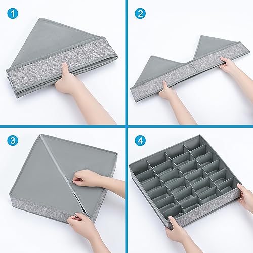 Beige 4 Pack Sock Organizer X439750