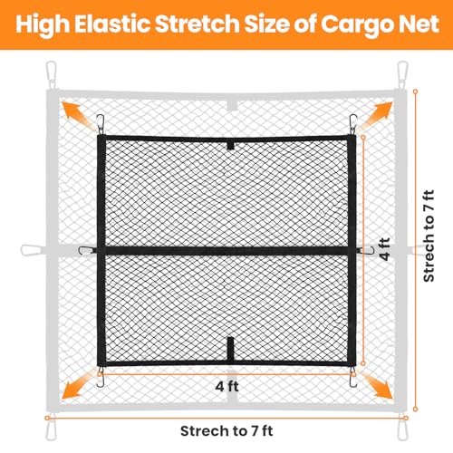 4'x4' Stretchable Elastic Cargo Net for Truck Bed A301616