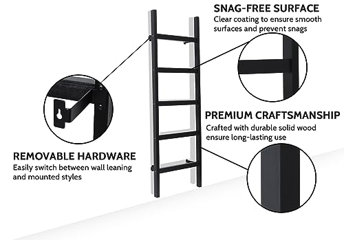 Black Wooden Blanket Ladder Y75007