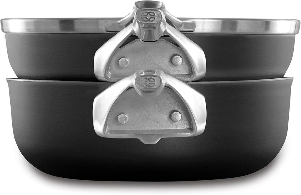 3-Piece Hard Anodized Nonstick Stack Cookware Set T8319