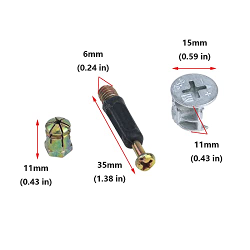 30 Sets Furniture Cam Lock Connector with Screw and Nuts L9063