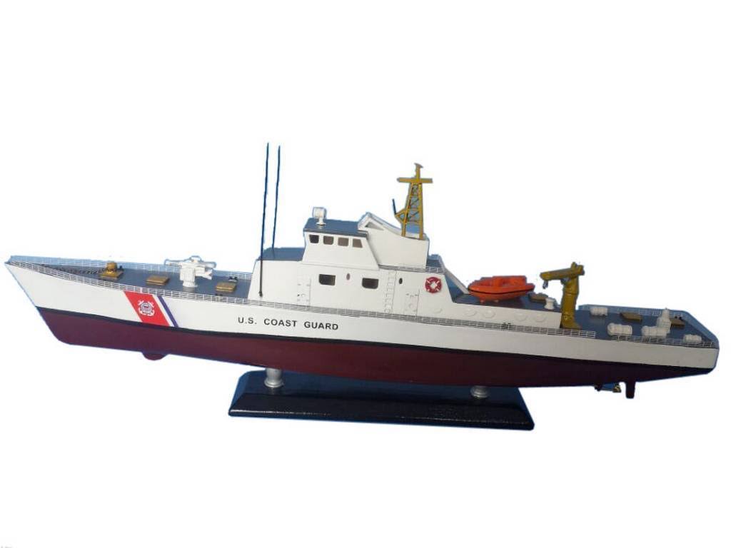 USCG Coastal Patrol Boat 18 Wooden Model Boat I13666