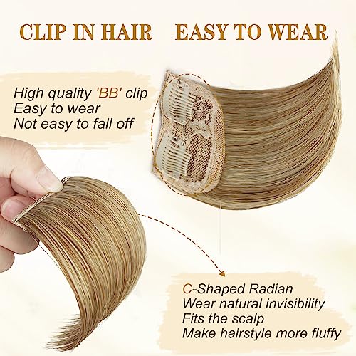 Dark Brown 4 Pcs Hair Toppers with Clips I2123