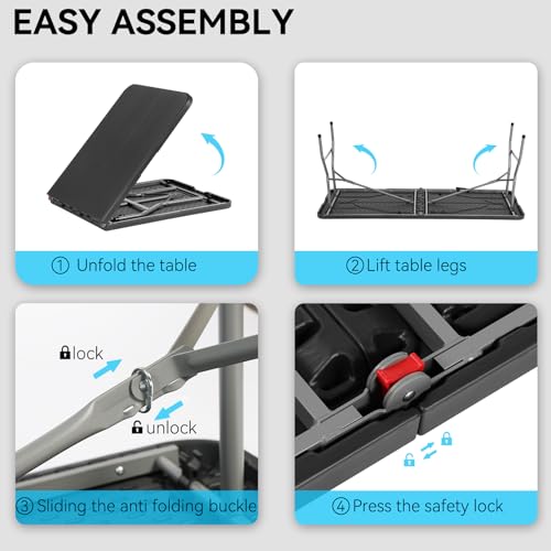 White Plastic Folding Table D53558