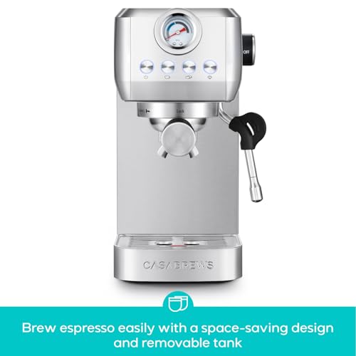 Stainless Steel Espresso Machine 20 Bar with Steam Milk Frother Y496
