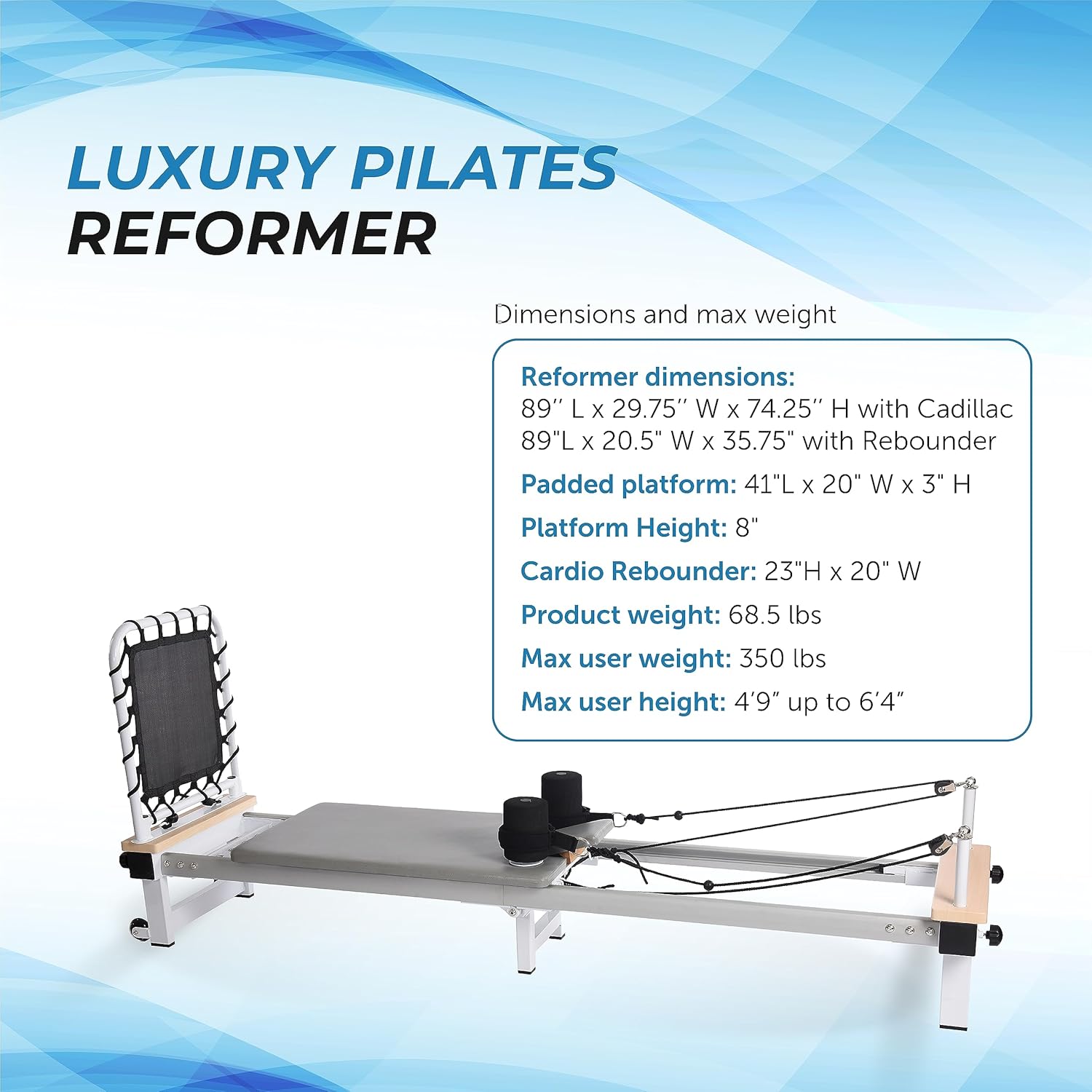 Pilates Reformer Workout Machine K643