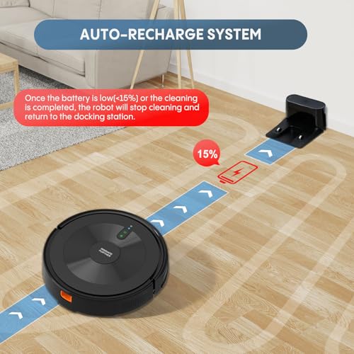 Slim Robot Vacuum and Mop Combo with 120 Mins Runtime C3926