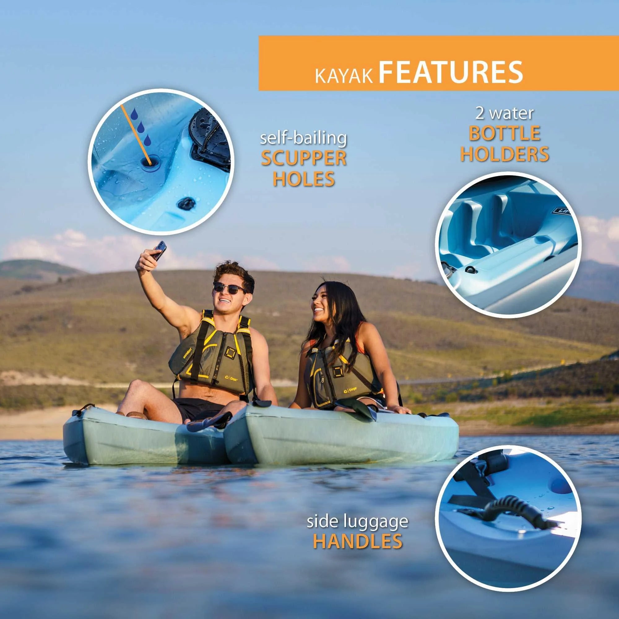 Sit-On-Top Kayak with Paddle C4393