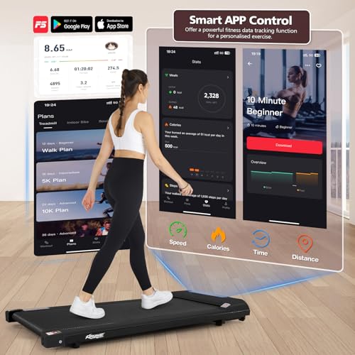 Slim Under Desk Treadmill with Remote Control and LED Display A658232