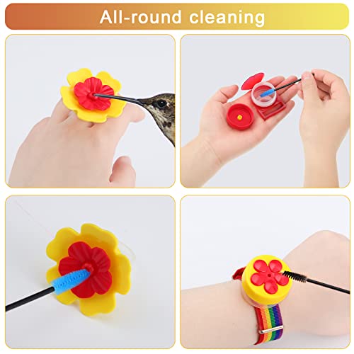 38 Pcs 3 Size Hummingbird Feeder Cleaning Brush with Replacement Flowers Feeding Ports Y13781