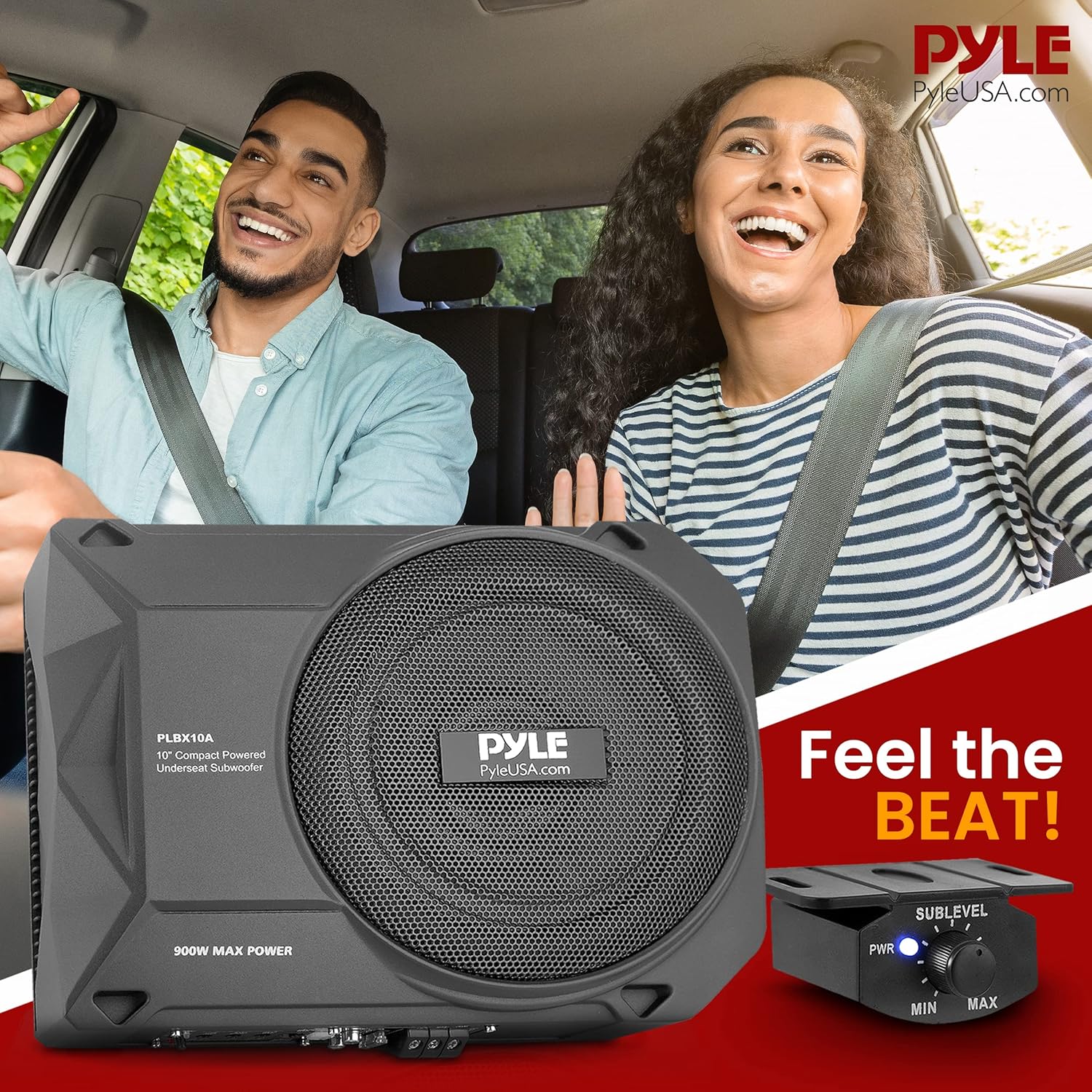 10-Inch Low-Profile Amplified Subwoofer System L708